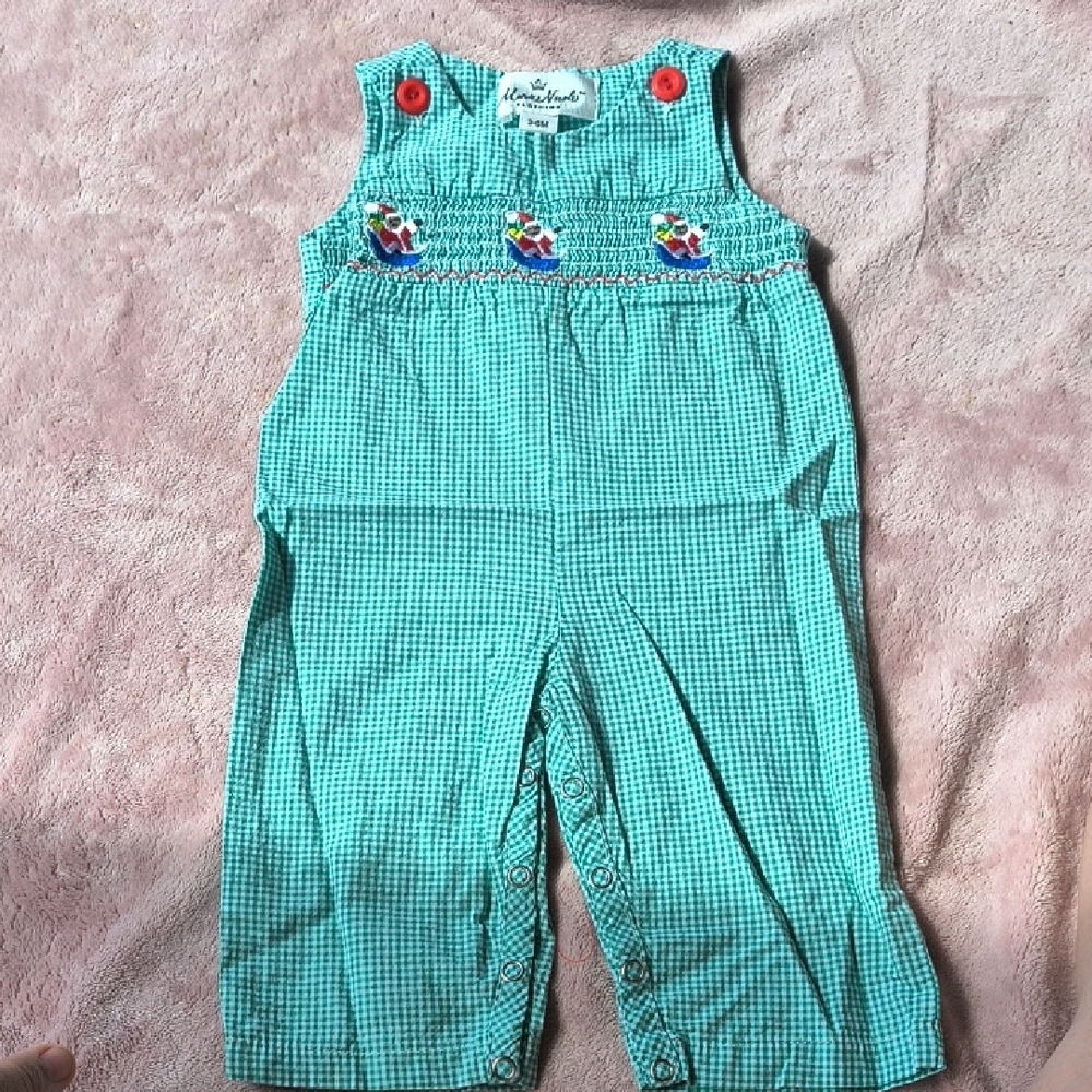 Vibrant Green Jumpsuit with Smocked Detail